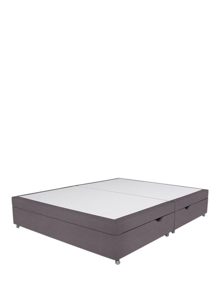 John Lewis OUTLET Non-Sprung Upholstered Ottoman Storage Divan Base, Super King Size, Like New, Herringbone Shadow, Herringbone Shadow