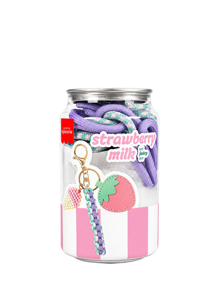 La Petite Épicerie Strawberry Milk Bag Charm Kit, Multi