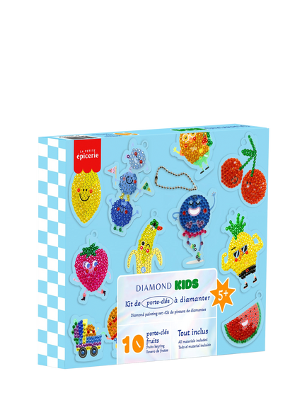 La Petite Épicerie Rhinestone Key Chains Craft Kit, Multi