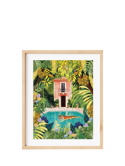La Petite Épicerie Tiger Relaxing in my Pool Paint by Numbers Kit - view 2, Multi