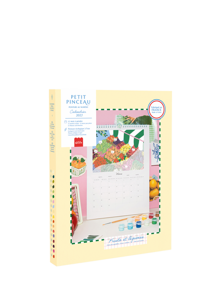 La Petite Épicerie Fruit & Vegetables 2027 Wall Calendar Painting Kit, Multi