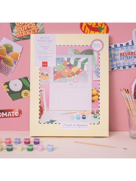 La Petite Épicerie Fruit & Vegetables 2027 Wall Calendar Painting Kit - view 2, Multi