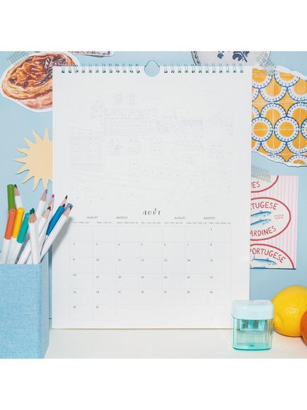 La Petite Épicerie City Trips 2027 Wall Calendar Colouring Kit - view 2, Multi