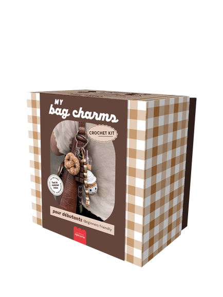 La Petite Épicerie Coffee Time Crochet Bag Charm Kit, Coffee