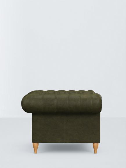 John Lewis Winchester Leather Snuggler, Light Leg - view 2, Demetra Green