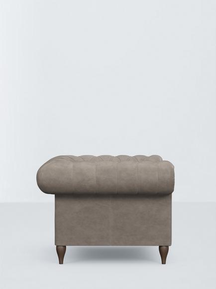 John Lewis Winchester Leather Snuggler, Dark Leg - view 2, Demetra Grey