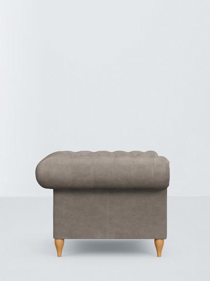 John Lewis Winchester Leather Snuggler, Light Leg - view 2, Demetra Grey
