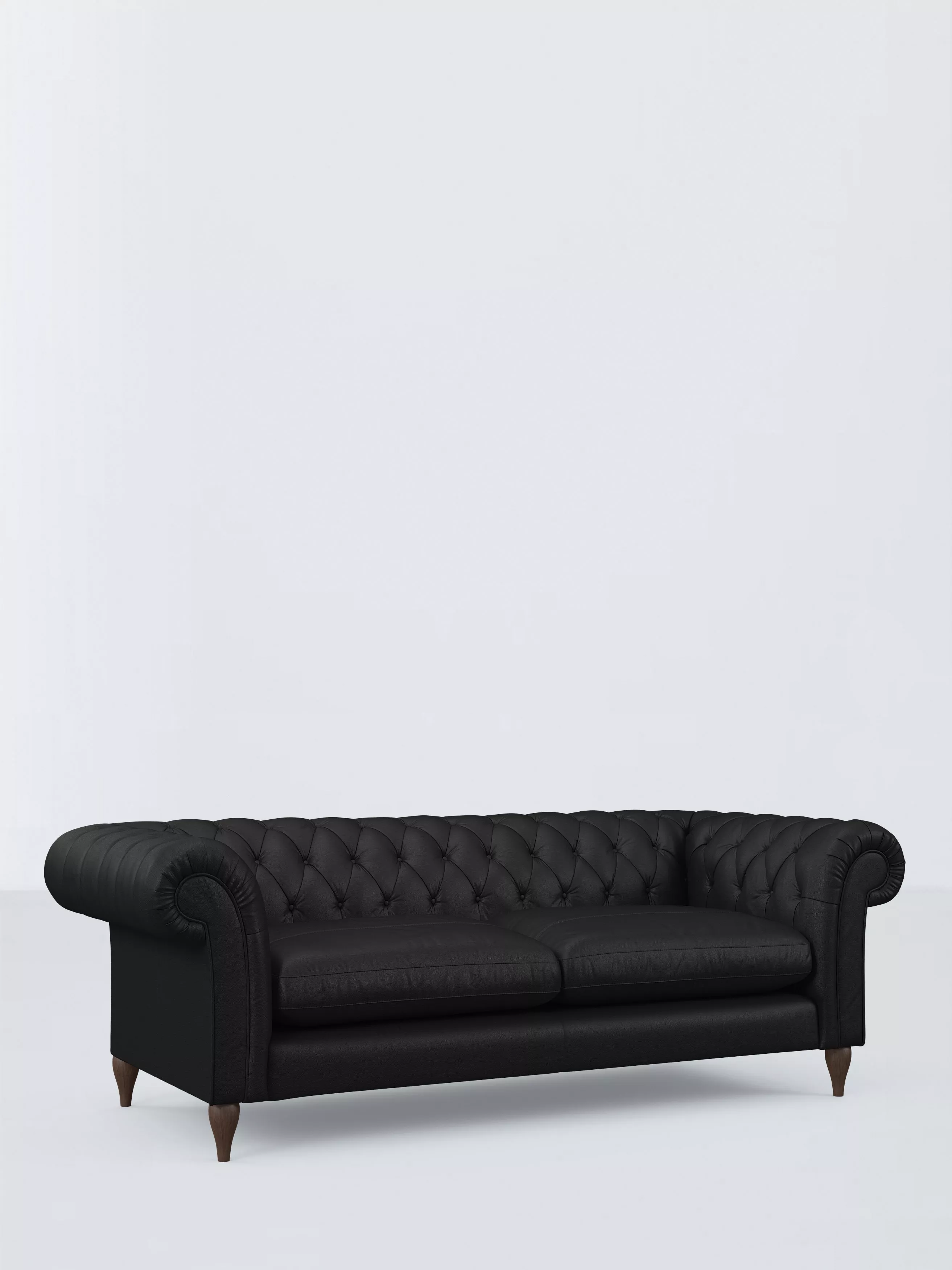 John Lewis Winchester Grand 4 Seater Leather Sofa, Dark Leg