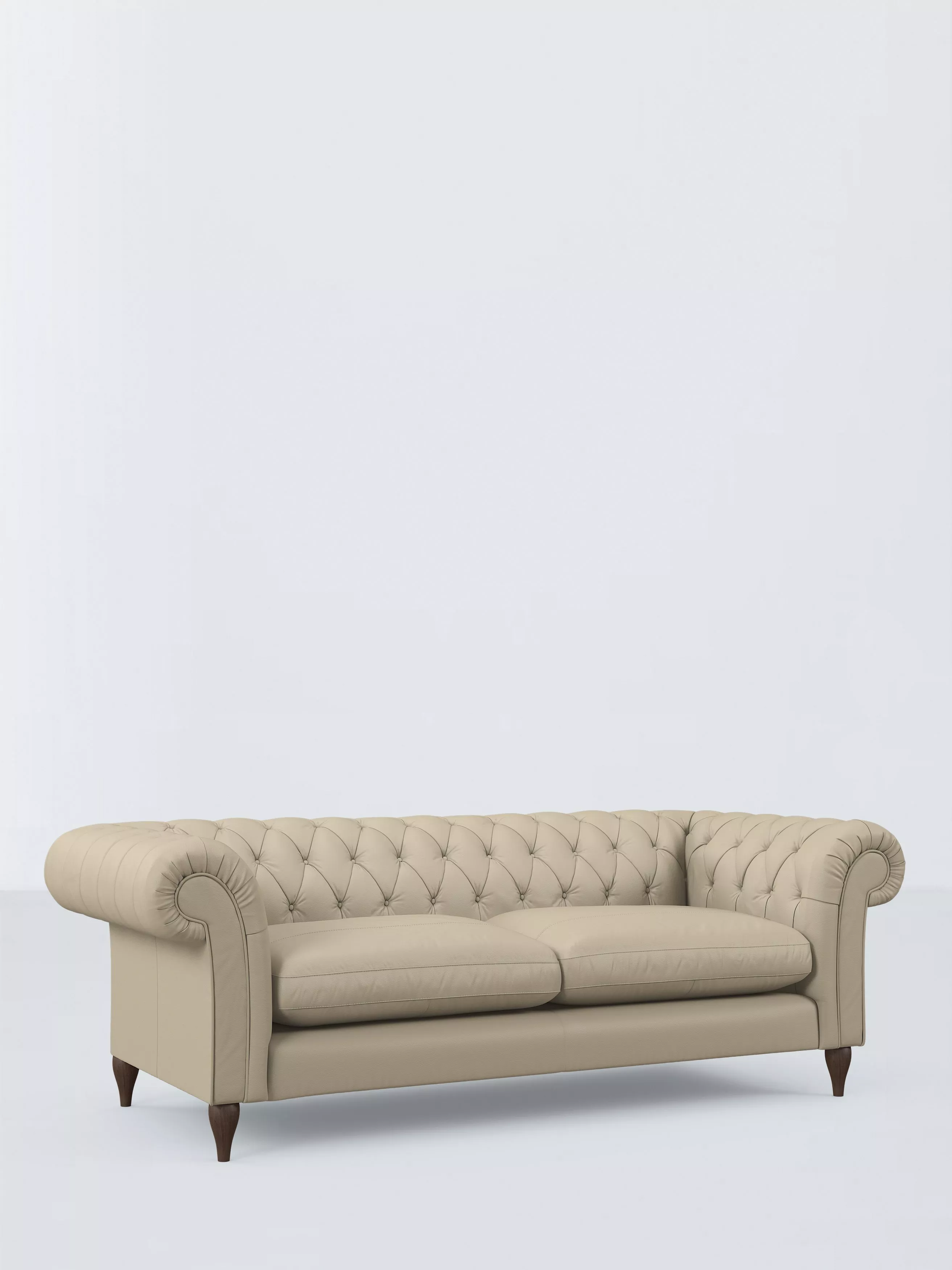 John Lewis Winchester Grand 4 Seater Leather Sofa, Dark Leg