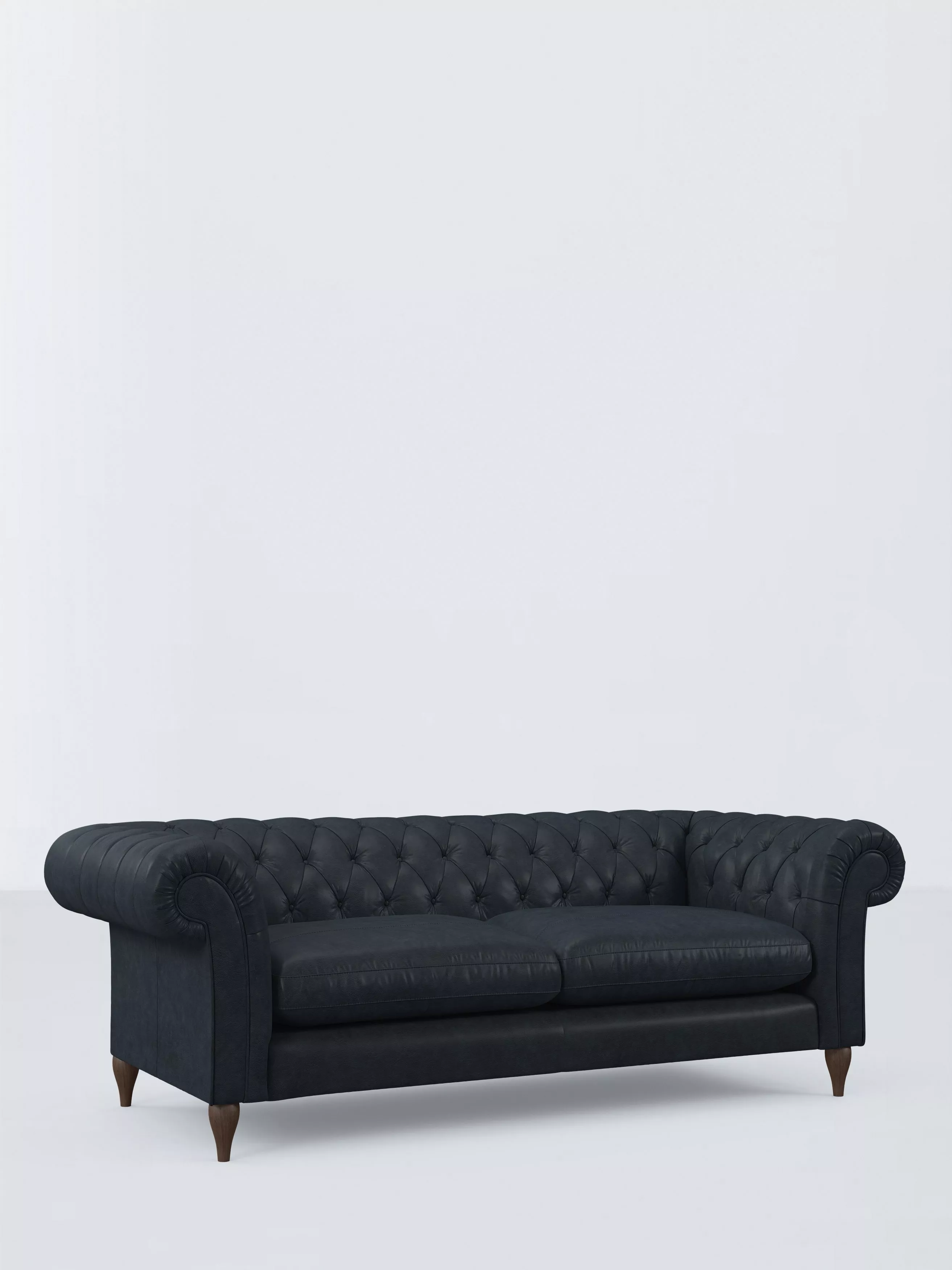 John Lewis Winchester Grand 4 Seater Leather Sofa, Dark Leg