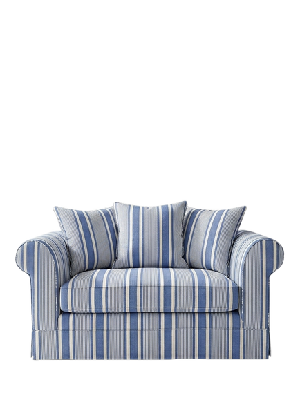 John Lewis x Sophie Conran Salthrop Small 2 Seater Sofa, Deauville Stripe Cornish Blue