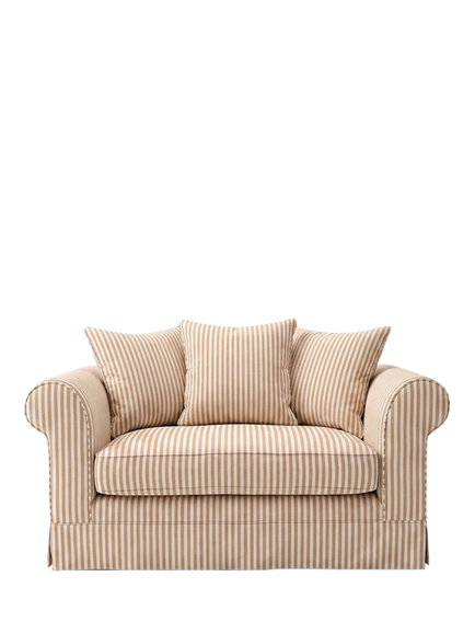 John Lewis x Sophie Conran Salthrop Small 2 Seater Sofa, Quill Stripe Natural
