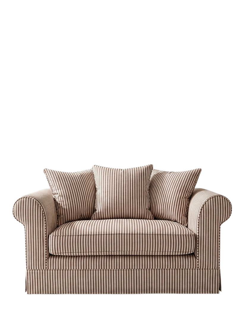 Salthrop Range, John Lewis x Sophie Conran Salthrop Small 2 Seater Sofa, Quill Stripe Nutmeg
