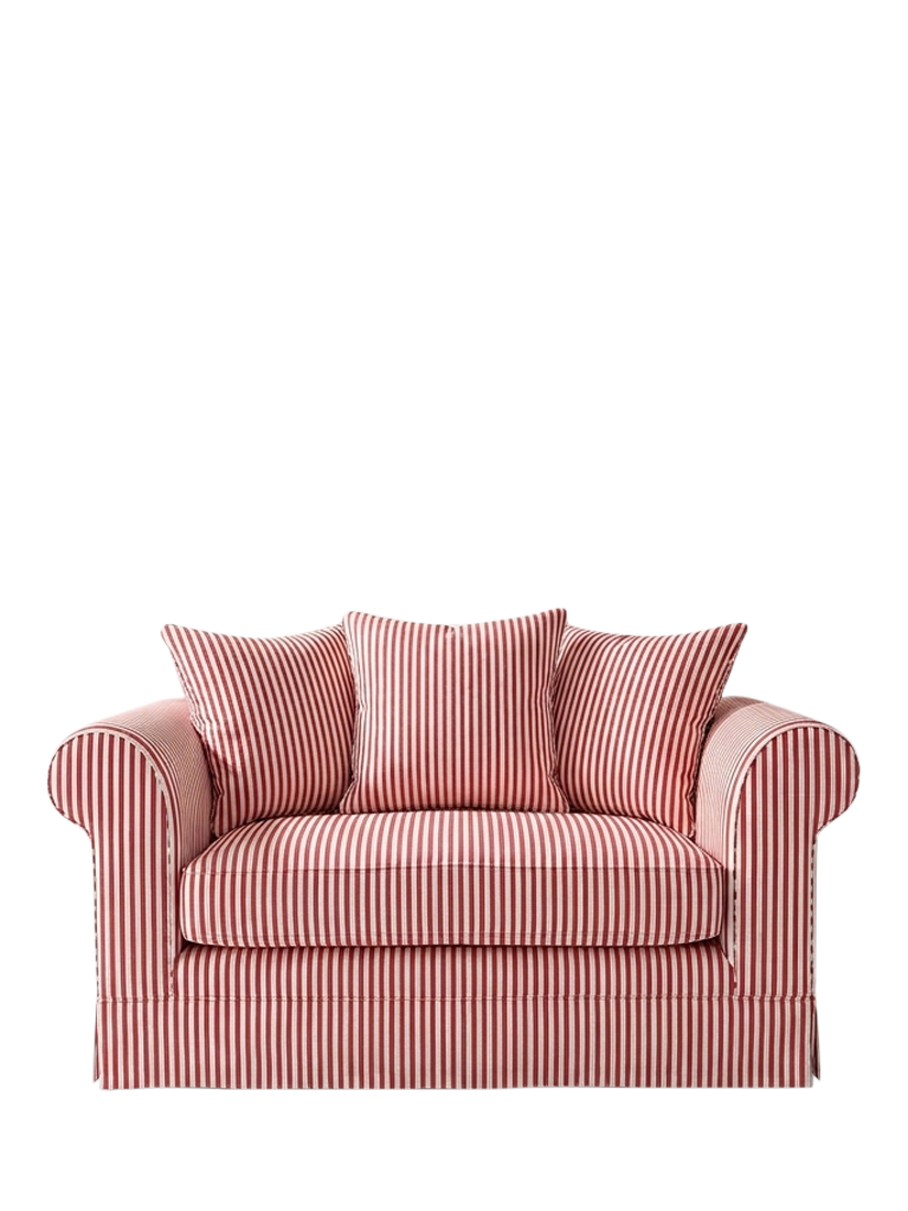 Salthrop Range, John Lewis x Sophie Conran Salthrop Small 2 Seater Sofa, Quill Stripe Red