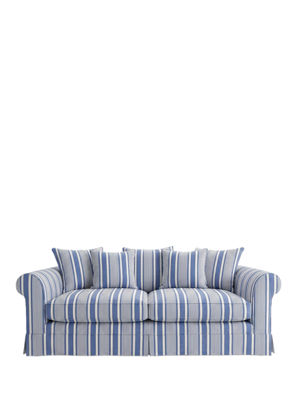 John Lewis x Sophie Conran Salthrop Large 3 Seater Sofa, Deauville Stripe Cornish Blue