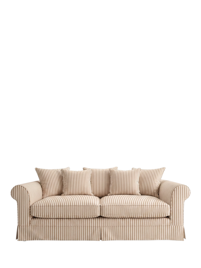Salthrop Range, John Lewis x Sophie Conran Salthrop Large 3 Seater Sofa, Quill Stripe Natural
