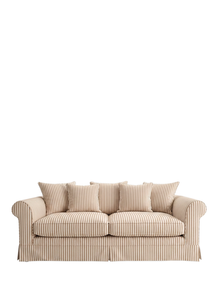 John Lewis x Sophie Conran Salthrop Large 3 Seater Sofa, Quill Stripe Natural