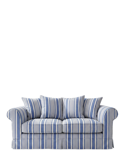 John Lewis x Sophie Conran Salthrop Medium 2 Seater Sofa, Deauville Stripe Cornish Blue