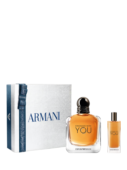 Emporio Armani Stronger With You For Men Eau de Toilette 100ml Holiday Fragrance Gift Set, N/A (coffret)