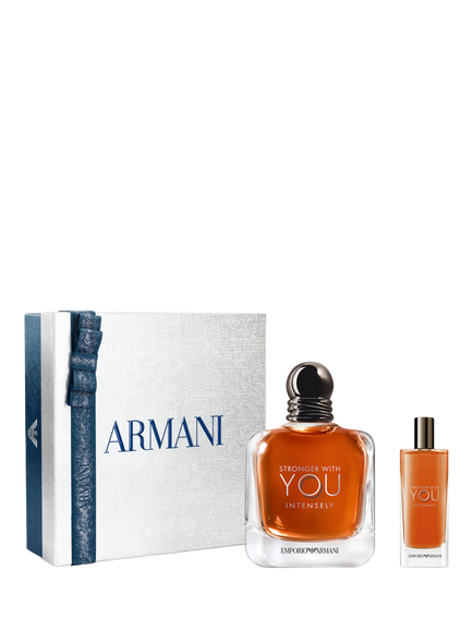 Emporio Armani Stronger With You For Men Intensely Eau de Parfum 100ml Holiday Fragrance Gift Set, N/A (coffret)