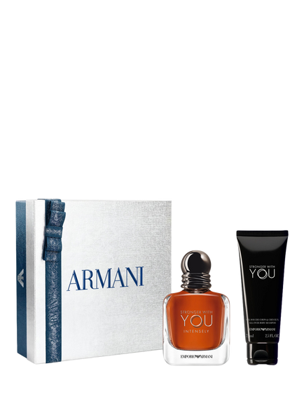 Emporio Armani Stronger With You For Men Intensely Eau de Parfum 50ml Holiday Fragrance Gift Set, N/A (coffret)