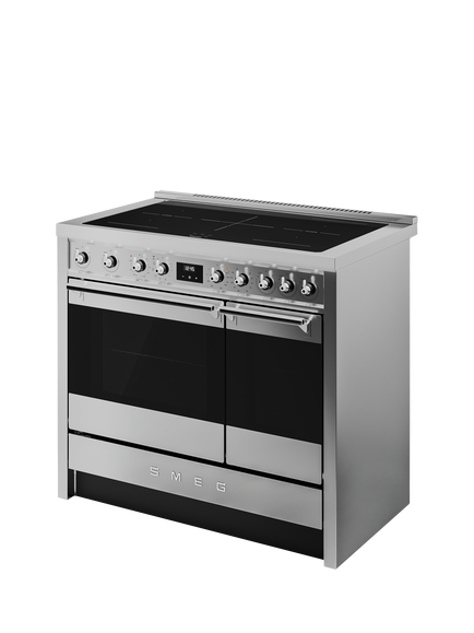 Smeg Opera Classic A10I002PTX 100cm Electric Range Cooker with Induction Hob, Stainless Steel - view 2, Stainless Steel