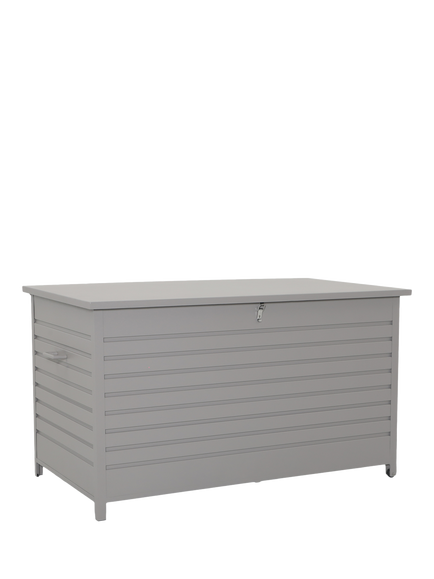 KETTLER OUTLET Pebble Large Aluminium Garden Storage Box, Like New, Grey, Pebble