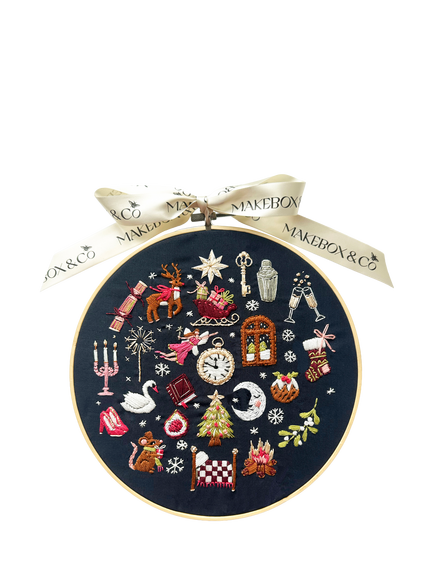 MakeBox & Co. Night Before Christmas Advent Embroidery Kit, Multi