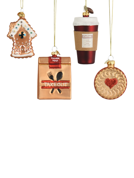 Kaemingk Boxed Coffee Baubles, Set of 6 - view 2, Multi