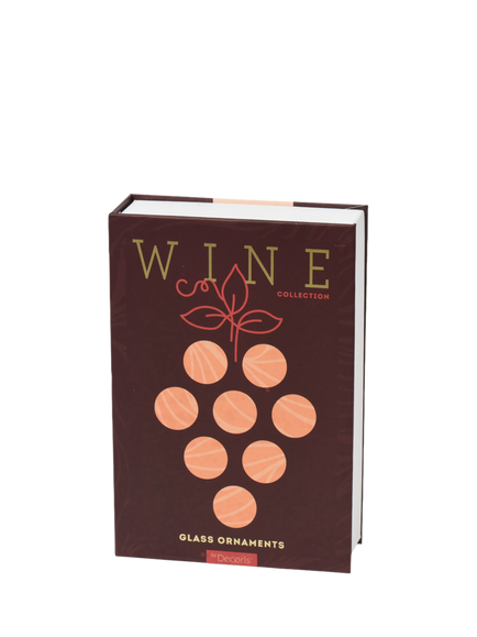 Kaemingk Boxed Wine Baubles, Set of 6, Multi