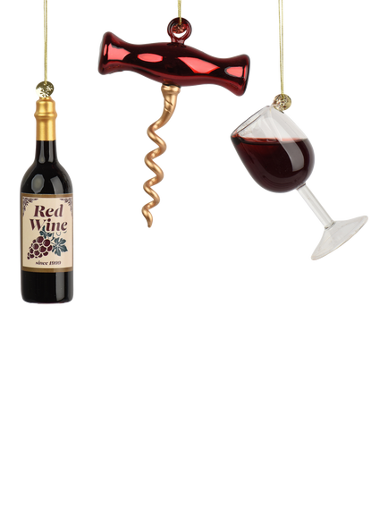 Kaemingk Boxed Wine Baubles, Set of 6 - view 2, Multi