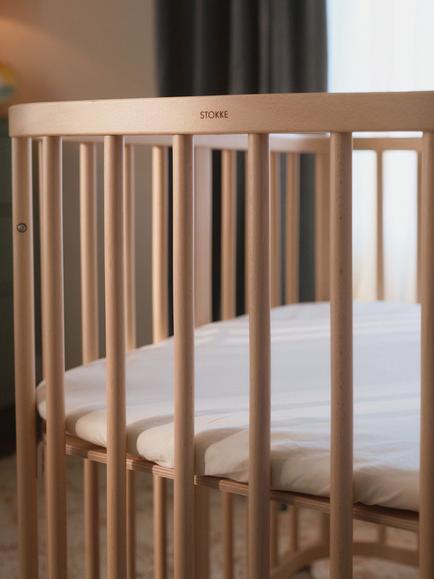 Stokke Nighti Bed Fitted Sheet, 60 x 120cm, White - view 2, White
