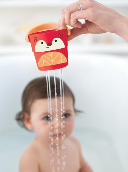 Skip Hop Zoo Stack & Pour Bath Buckets, Set of 5 - view 2, Multi