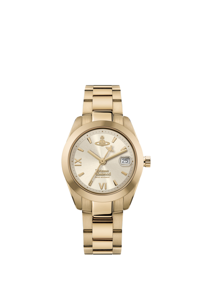 Vivienne Westwood VV292PGYGD Women's Round Bracelet Strap Watch, Gold, Gold