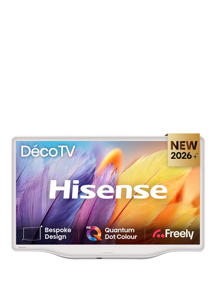 Hisense Deco 43S5QTUK (2026) QLED HDR 4K Ultra HD Smart AI TV with Dolby Atmos, 43 inch, White, White
