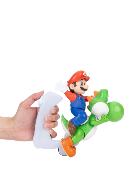 Super Mario Bros. Galaxy Movie Mario Riding Yoshi Figure - view 2, Multi