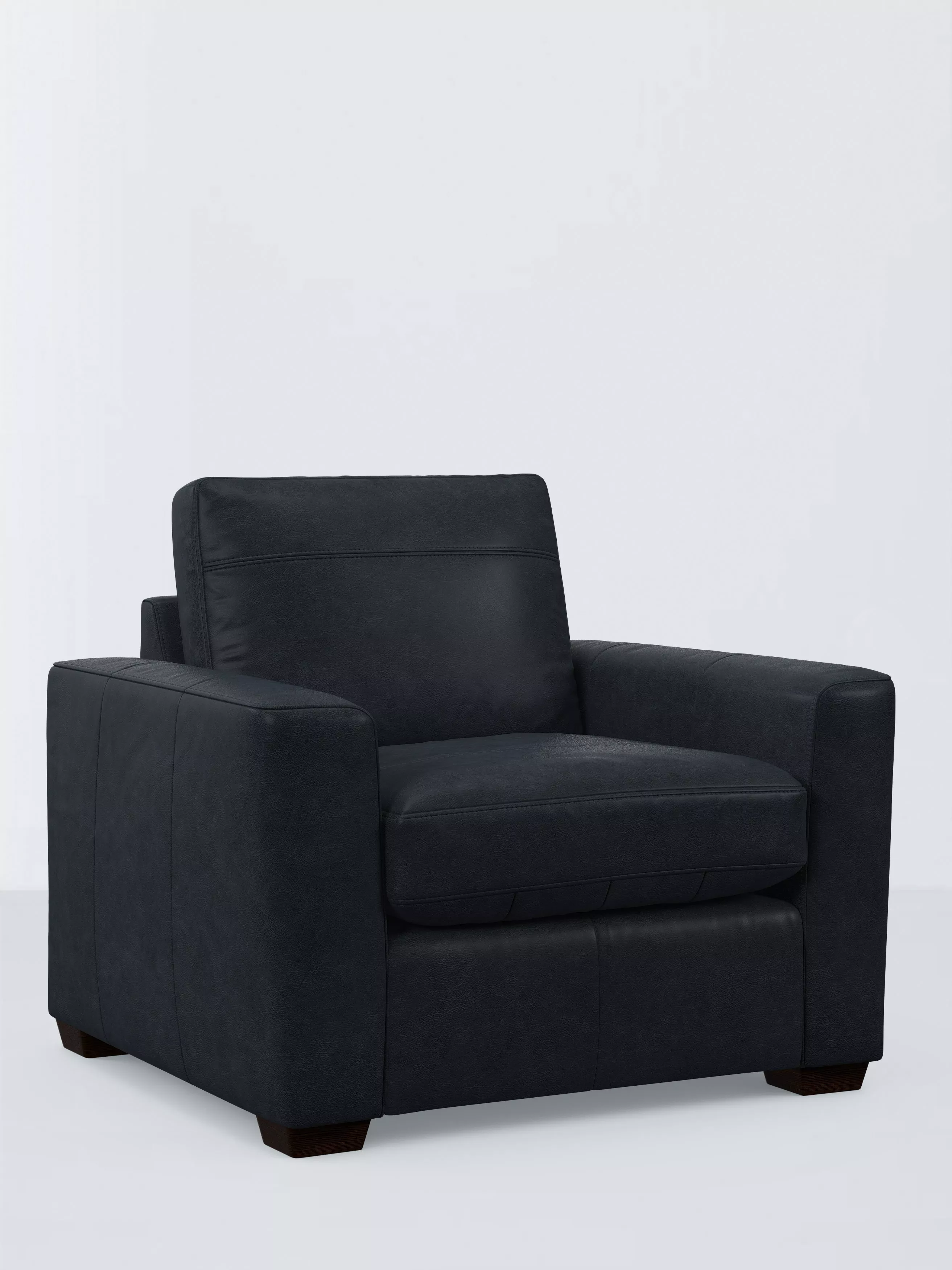John Lewis Olivia Leather Armchair, Dark Leg