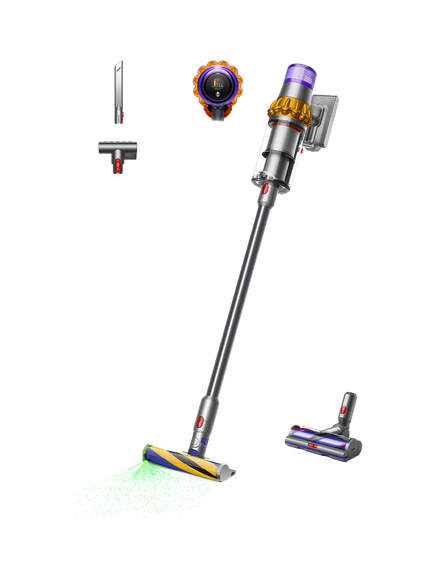 Dyson V15 Detect Absolute Cordless Vacuum Cleaner, Yellow / Nickel, Yellow / Nickel