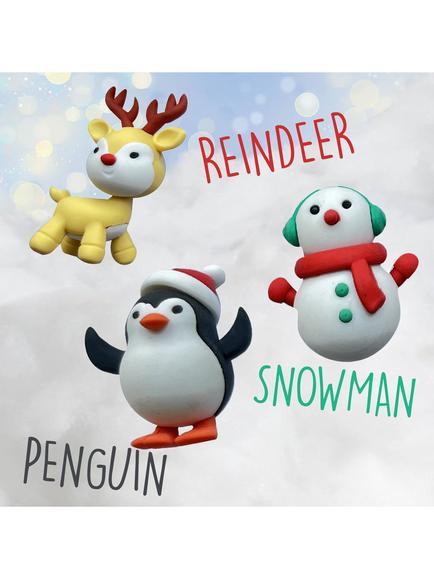 Tinc Christmas Erasers, Set of 6 - view 2, Red Multi