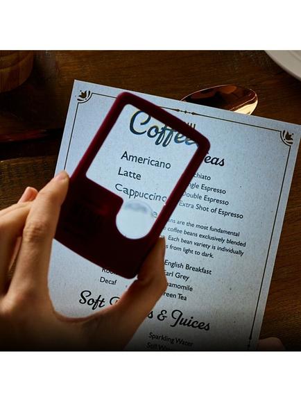 IF Light Up Menu Magnifier - view 2, Red Multi Red