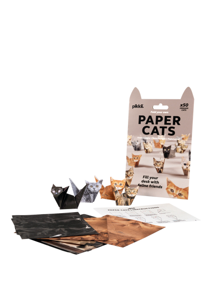 Pikkii Fold Out Paper Cats, Pack of 50 - view 2, Blue Multi Blue