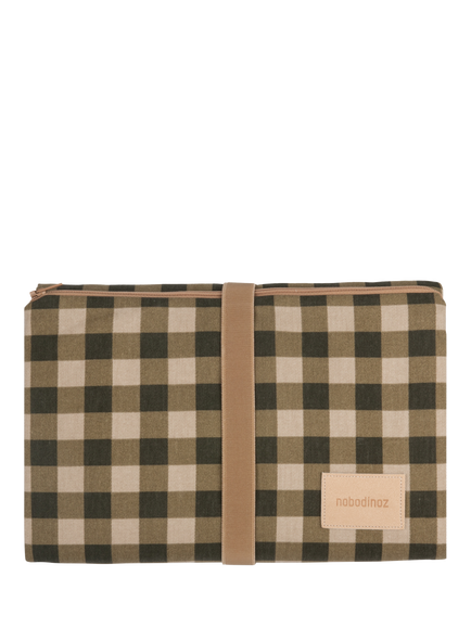 Nobodinoz Hyde Park Changing Mat, Green Checks, Green Checks