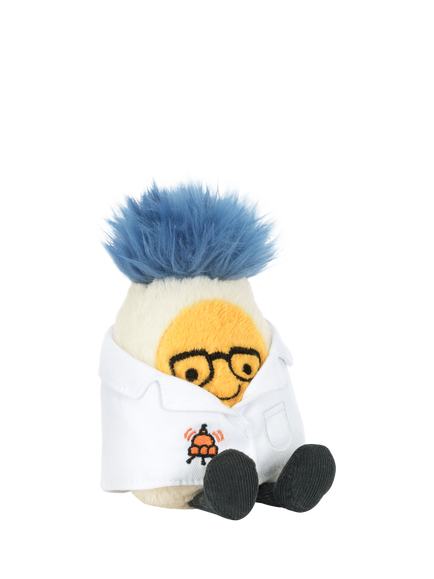 Jellycat Amuseables Boiled Egg Scientist Soft Toy, Multi