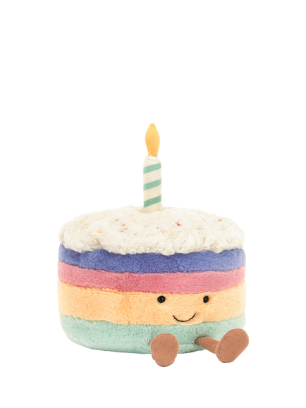 Jellycat Amuseables Rainbow Birthday Cake Soft Toy, Multi