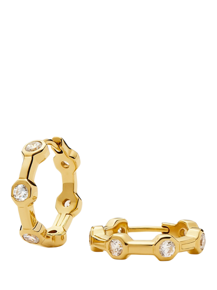 Missoma Lucy Williams Tennis Small Hoop Earrings, Gold