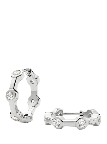 Missoma Lucy Williams Tennis Small Hoop Earrings, Silver