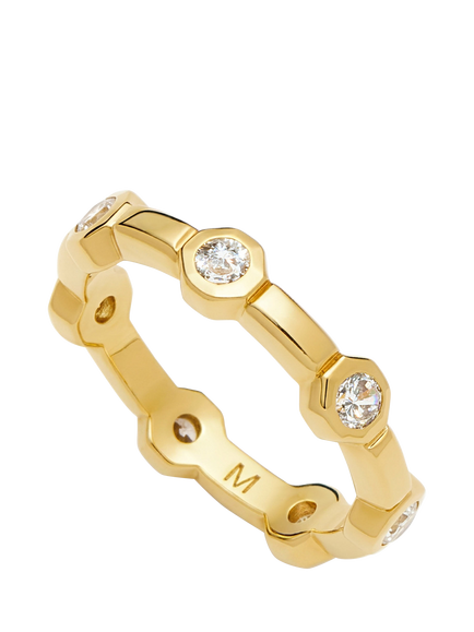 Missoma Lucy Williams Stackable Tennis Ring, Gold, Gold