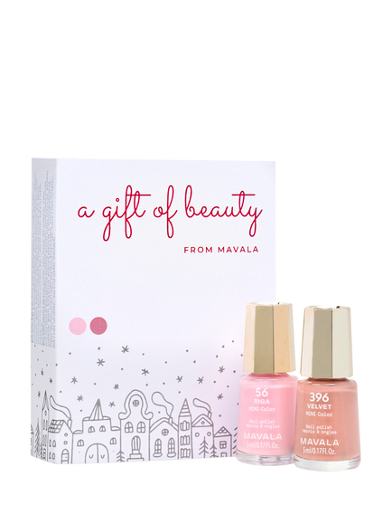 Mavala Cashmere Nail Polish Duo Makeup Gift Set, 2 x 5ml, Clear