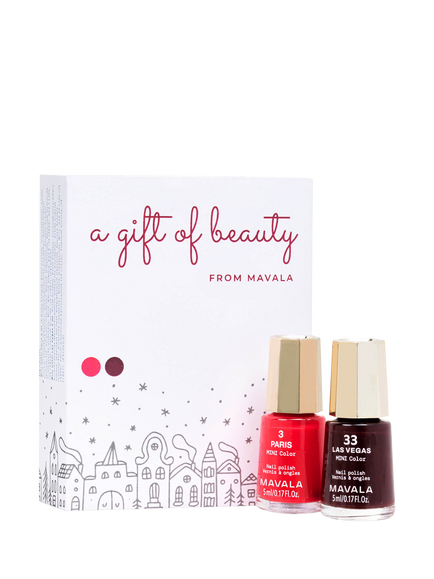 Mavala Ruby Christmas Nail Polish Duo Gift Set, Clear