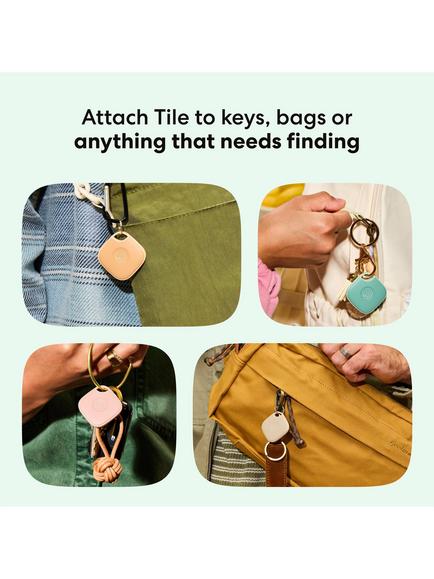Life360 Tile Mate Keys/Item Finder with Bluetooth Tracker, iOS & Android Compatible, Pack of 4, Multi - view 2, Multi